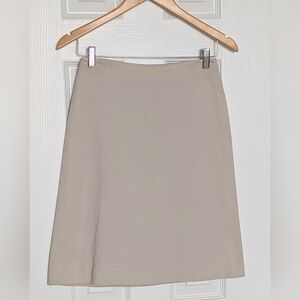 Women's (Size XS/Small) Beige A-Line Skirt with Zipper In The Back